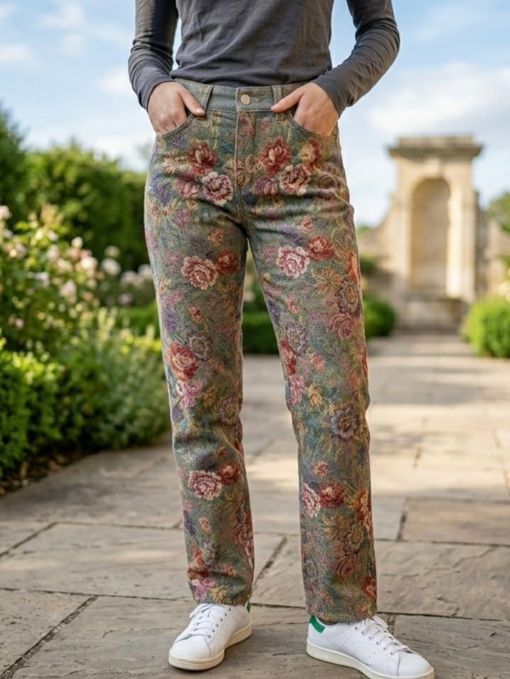 Anthropologie Pilcro & the Letterpress Floral Tapestry Jeans Size 27